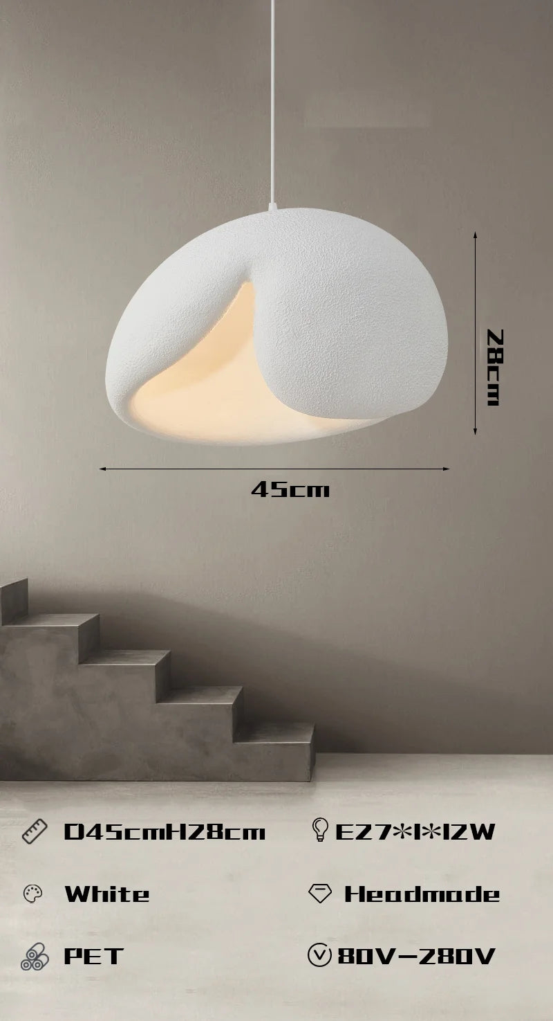 lustre wabi sabi nordique minimaliste led suspendu