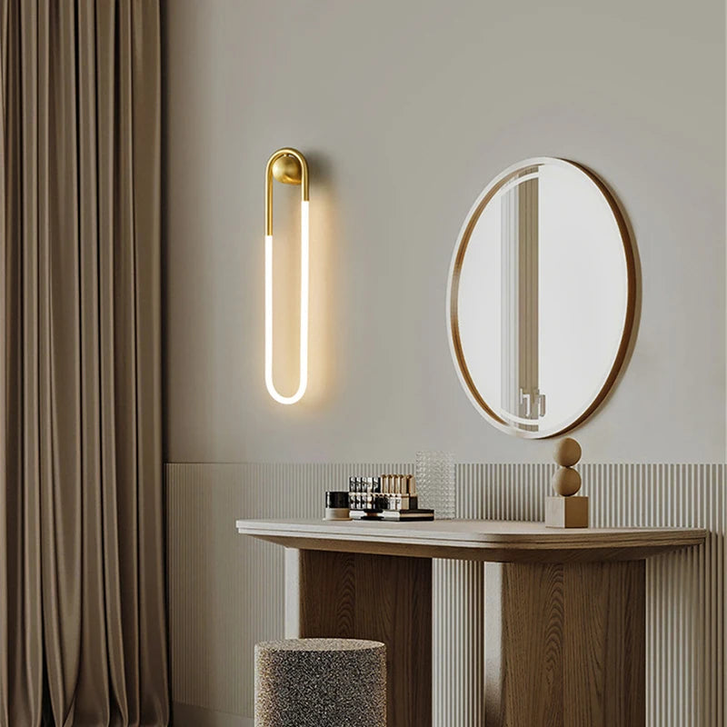 applique murale led moderne forme ellipse pour décoration intérieure - vue 4 sur 11