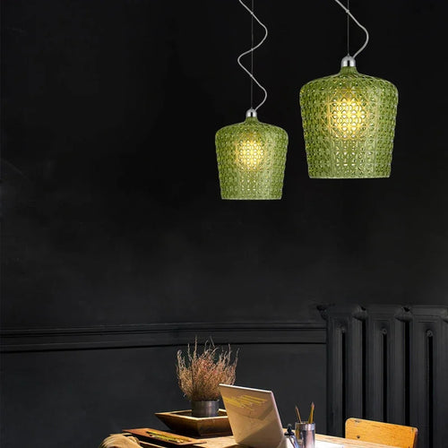 lustre italien moderne creux décoratif avec lumières led acryliques - vue 6 sur 16