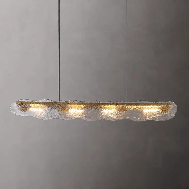 suspension moderne en cuivre et verre pour restaurant
