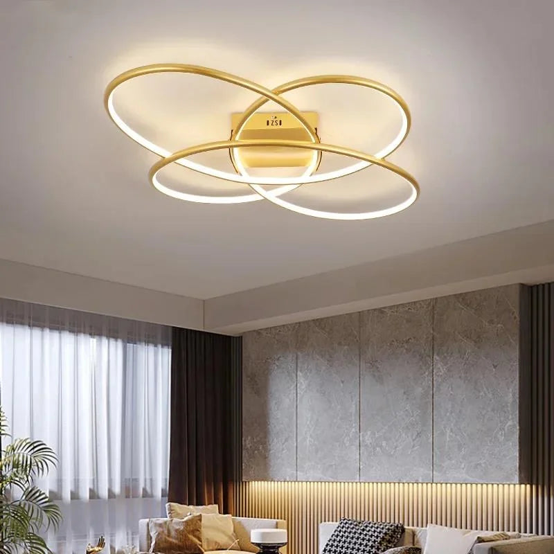 plafonnier led intelligent design moderne en forme de fleur - vue 3 sur 8