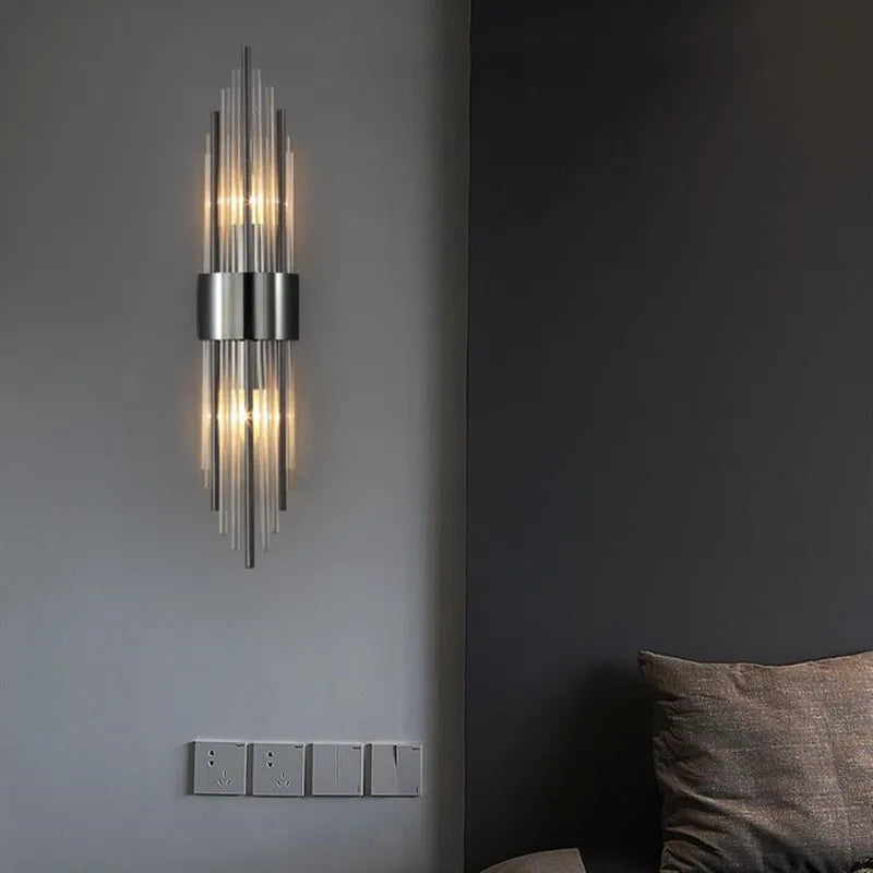 applique murale led en cristal luxe design nordique pour intérieur élégant - vue 3 sur 9