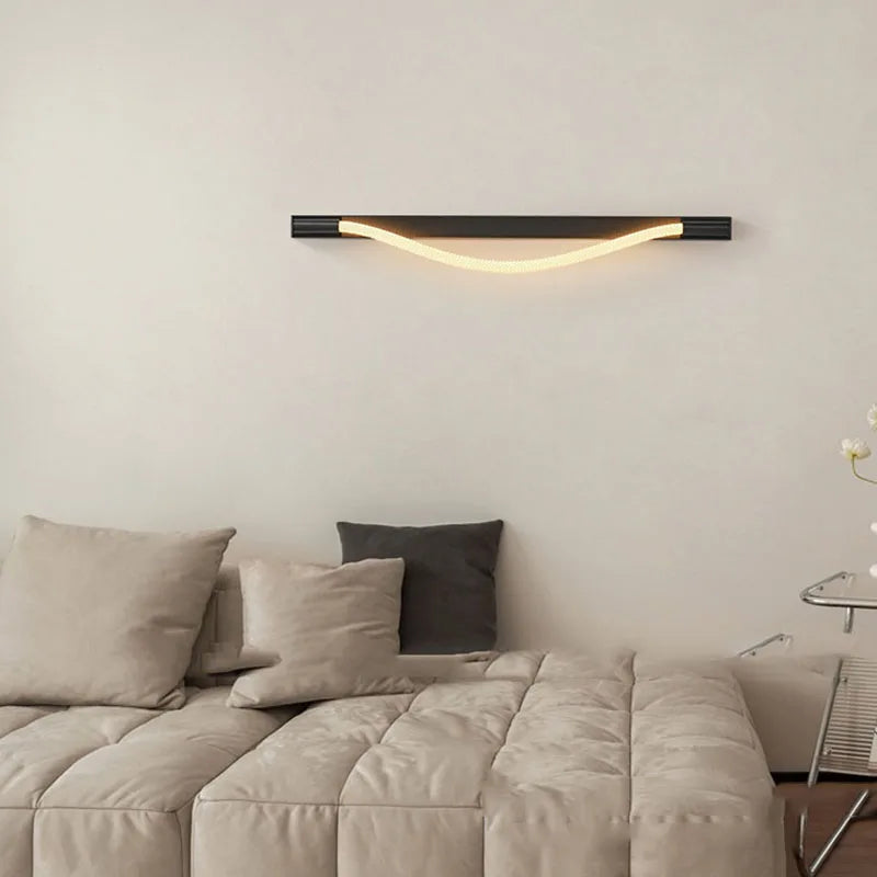 applique murale led en acier inoxydable avec tube acrylique 3000k