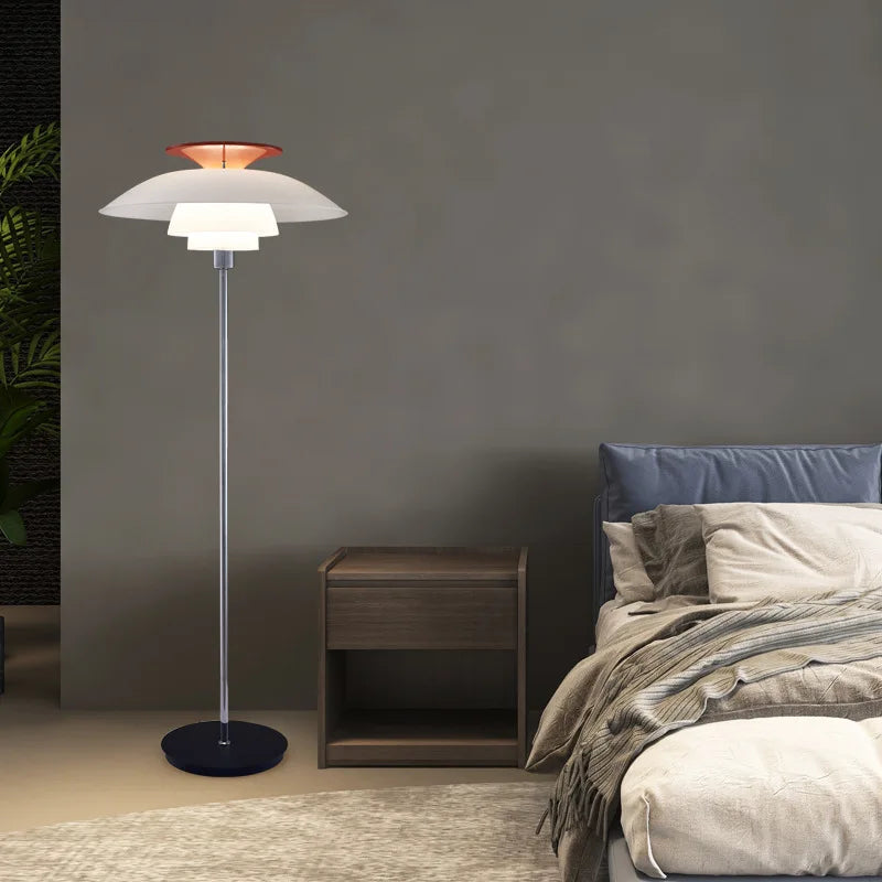 Lampadaire LED Nordic Classique Acrylique Métal - vue 7 sur 6