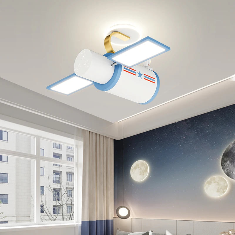 lustre dessin animé satellite pour chambre d'enfants décoratif - vue 6 sur 7
