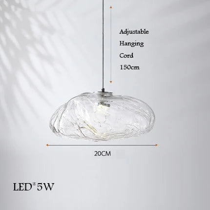 lustre en verre design nuage pour intérieur décoratif lumineux