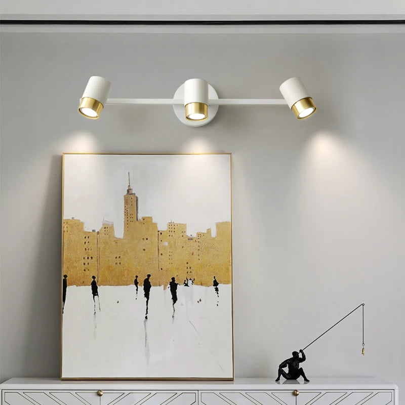 applique murale led moderne à 3 têtes éclairage intérieur polyvalent - vue 4 sur 10