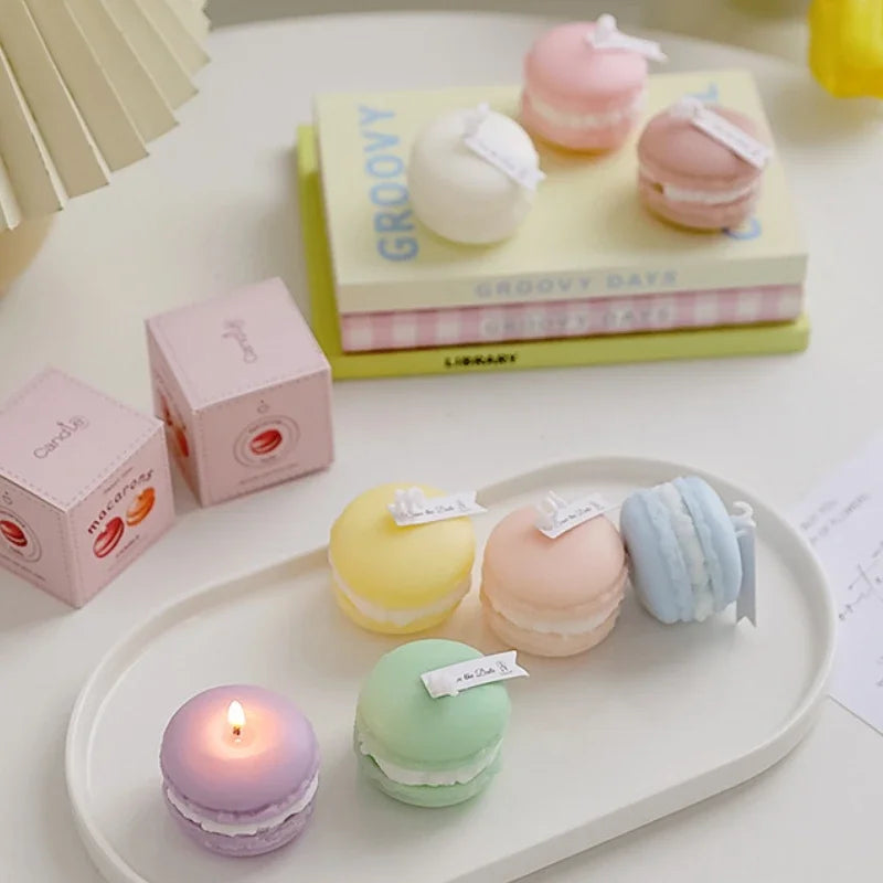 mini bougie parfumée macaron pour décoration intérieure et souvenirs - vue 3 sur 13