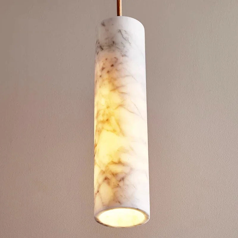 lustre wabi-sabi en marbre naturel pour hôtel design - vue 4 sur 10