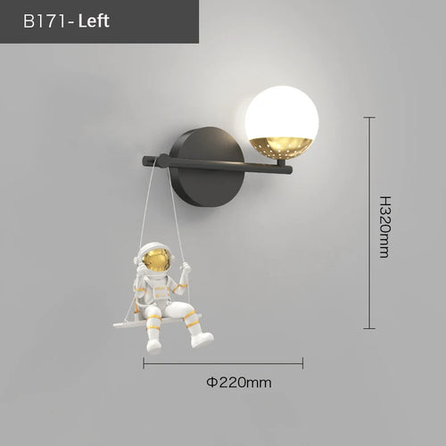 applique murale créatives d'astronaute pour décoration moderne - vue 10 sur 15