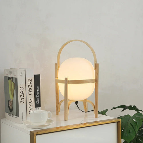lampe de table en bois pour une décoration moderne et simple - vue 3 sur 10