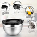 Set 6 bols inox gigognes avec couvercles antidérapants