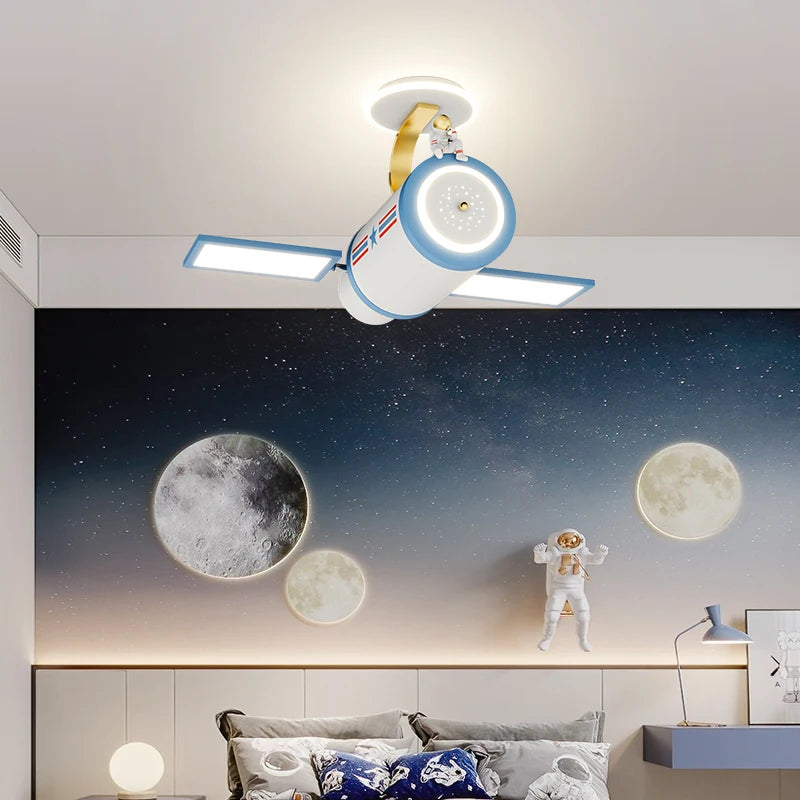 lustre dessin animé satellite pour chambre d'enfants décoratif - vue 4 sur 7