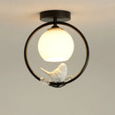 plafonnier nordique créatif avec motif oiseau pour balcon