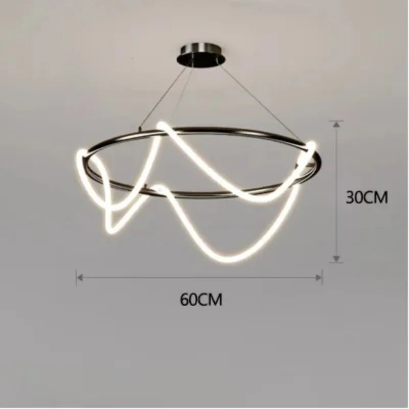 lustre design nordique à led intensité variable pour intérieur