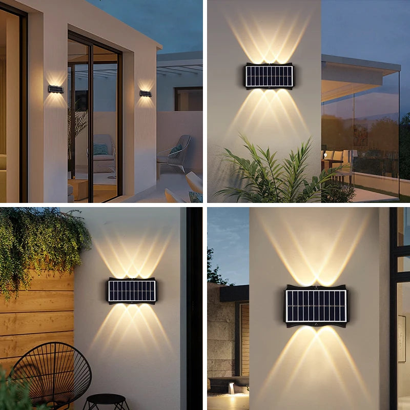 applique murale extérieure solaire étanche avec interrupteur automatique - vue 7 sur 8