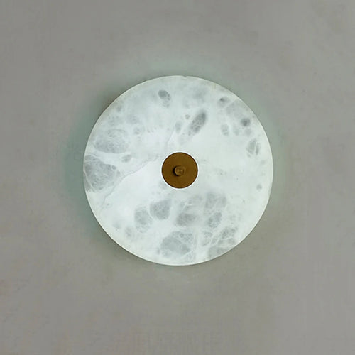 Applique murale ronde en marbre Led salon chevet escalier applique Restaurant hôtel décor éclairage chaud neutre blanc froid - vue 5 sur 8