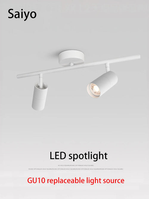 projecteur led 	gu10 sur rail en aluminium angle réglable