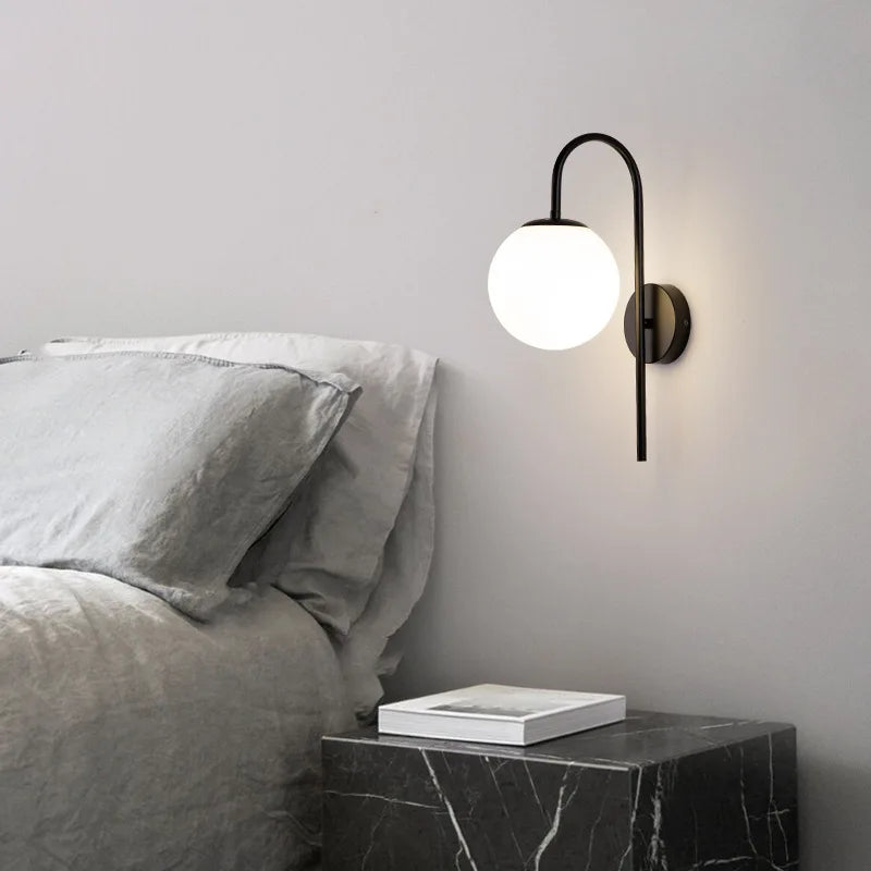 applique murale led boule créative salon couloir - vue 3 sur 9
