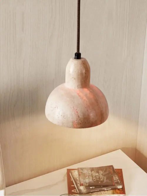suspension créative en pierre wabi sabi pour restaurant et séjour - vue 4 sur 7
