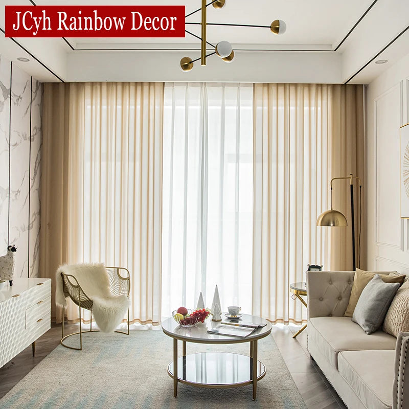 Voilage moderne en tulle leger pour salon chambre - vue 5 sur 7