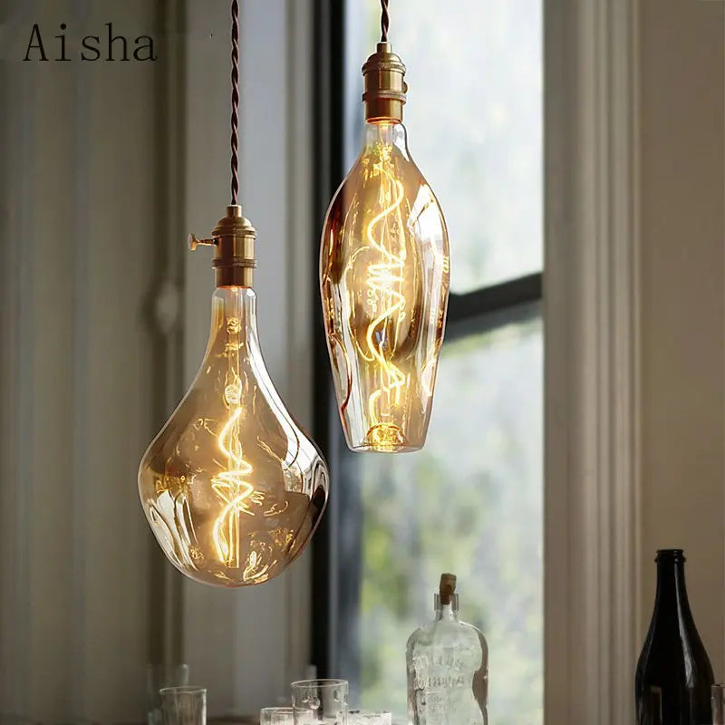 suspension rétro en verre pour intérieur moderne et minimaliste - vue 5 sur 10