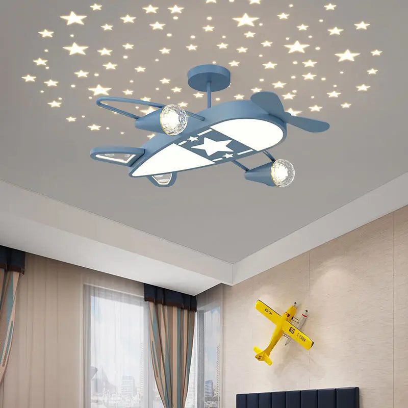 plafonnier ciel étoilé avion pour chambre d'enfant créatif - vue 3 sur 10