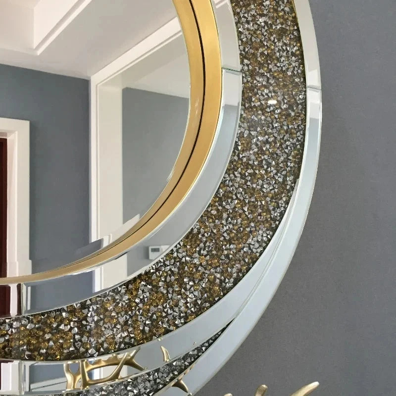 miroirs décoratifs ronds art de luxe nordiques créatifs pour décoration maison - vue 7 sur 8
