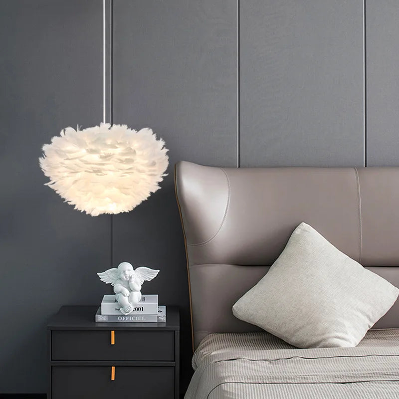 lustre moderne romantique led créative nordique suspendus éclairage - vue 6 sur 26