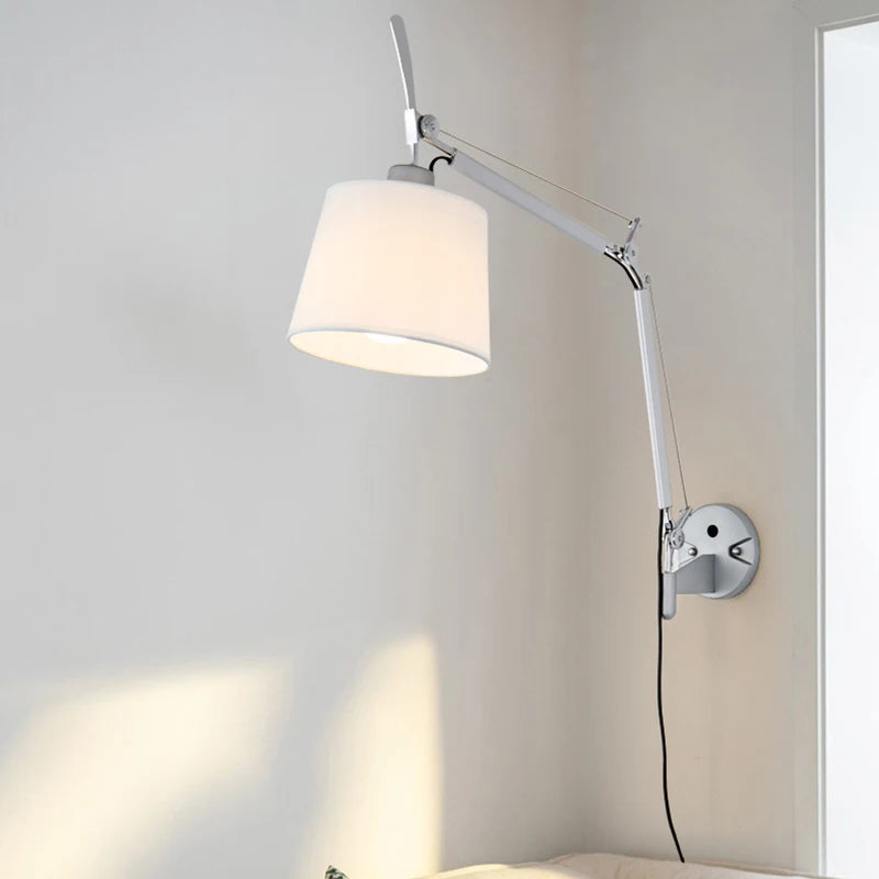 applique murale industrielle nordique pliable avec bras long pivotant - vue 3 sur 11