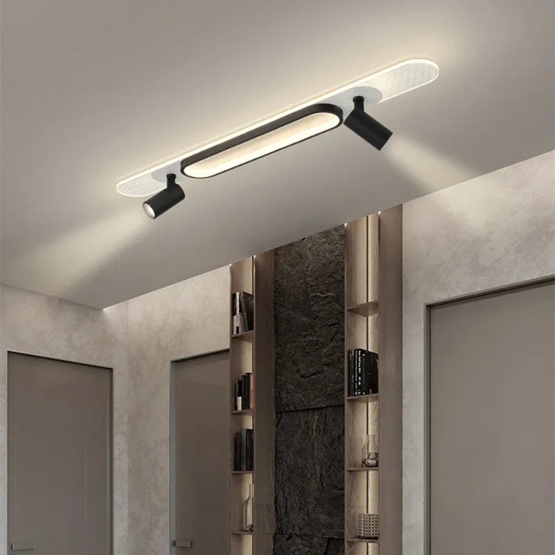 Plafonnier LED moderne pour salon couloir vestiaire allée plafonnier avec projecteur lustres décor luminaire