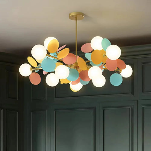 lustre design moderne en verre led style nordique pour intérieur - vue 5 sur 30