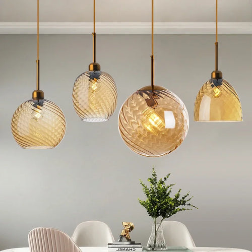 suspension moderne en verre design pour décoration intérieure - vue 3 sur 23