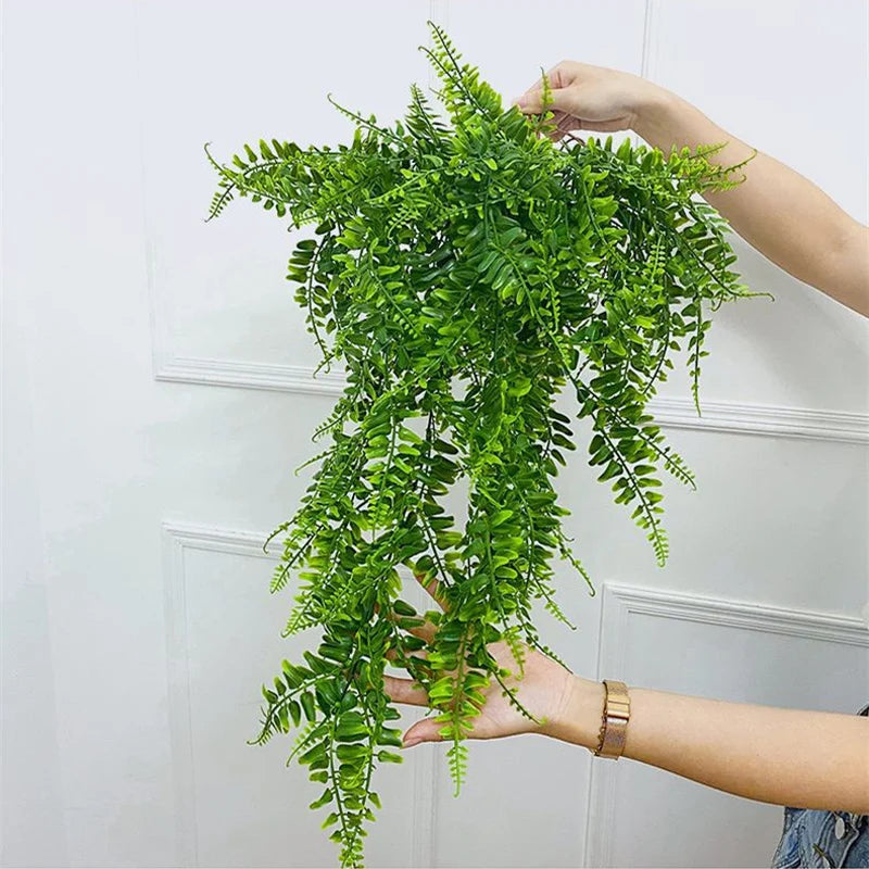 plantes artificielles en rotin à suspendre pour décoration intérieure et extérieure - vue 19 sur 29