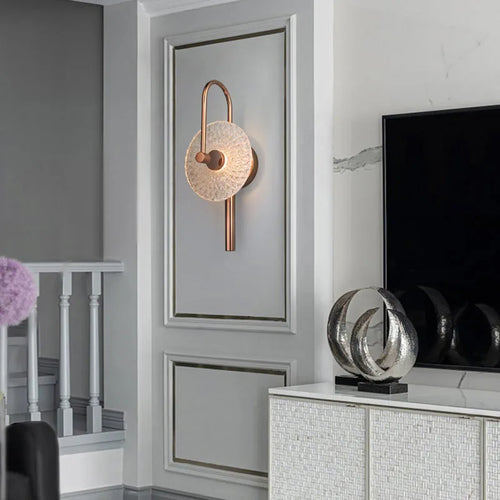 applique murale led ronde en verre pour ambiance