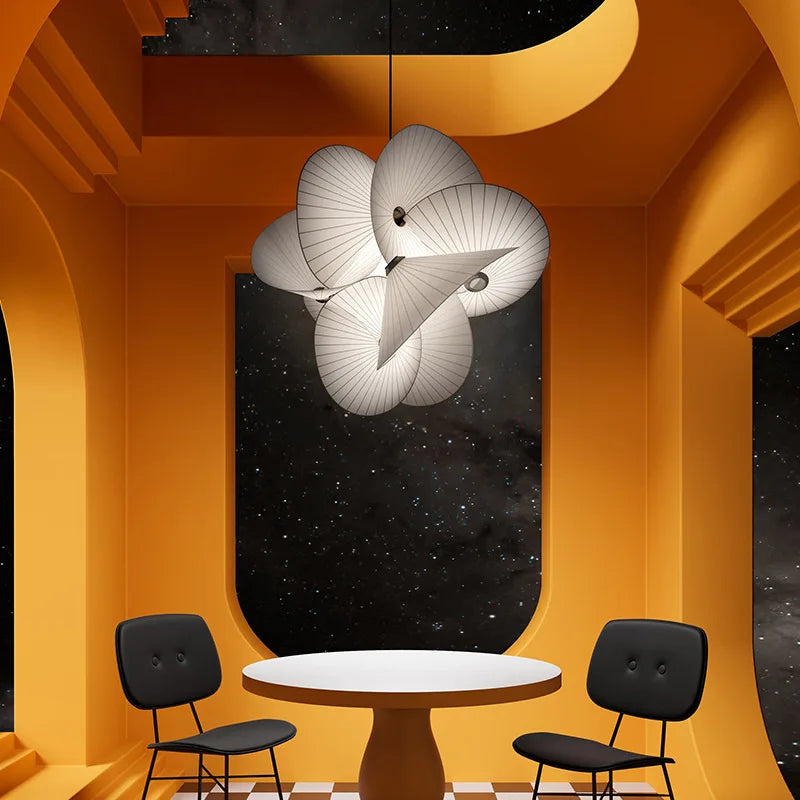 lustre en tissu serpentin design nordique pour intérieur élégant - vue 5 sur 7