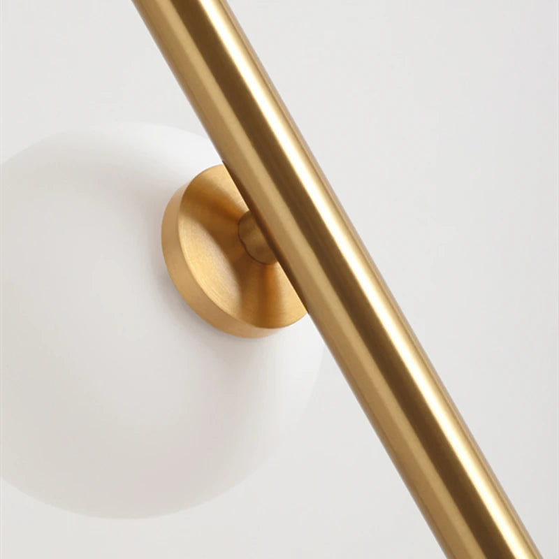 lampadaire boule de verre à 9 têtes design nordique décoratif - vue 5 sur 7