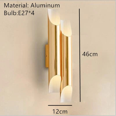 applique murale nordique en aluminium avec éclairage led moderne - vue 11 sur 12