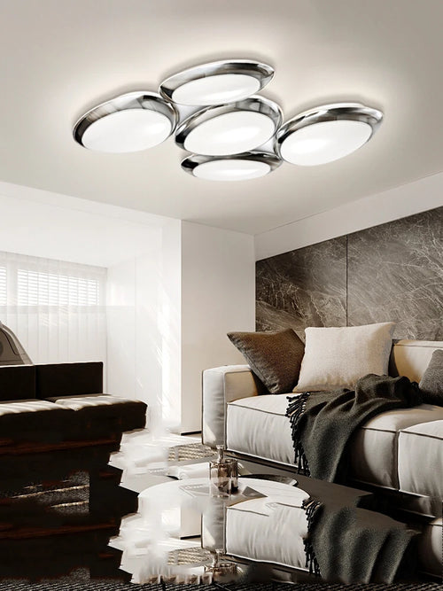 plafonnier led intelligent design moderne en forme de galets - vue 3 sur 9