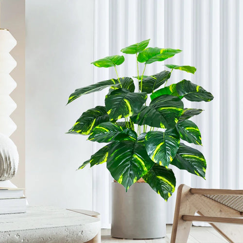 plantes artificielles grandes feuilles monstera pour décoration intérieure - vue 3 sur 7