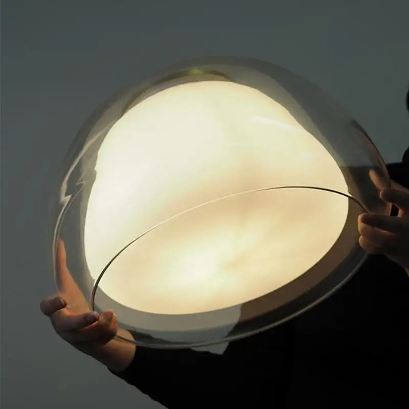 Suspension LED en verre design nordique minimaliste décoratif