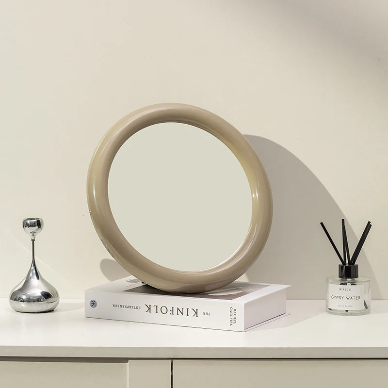 miroir de maquillage rond nordique simple et élégant - vue 6 sur 11
