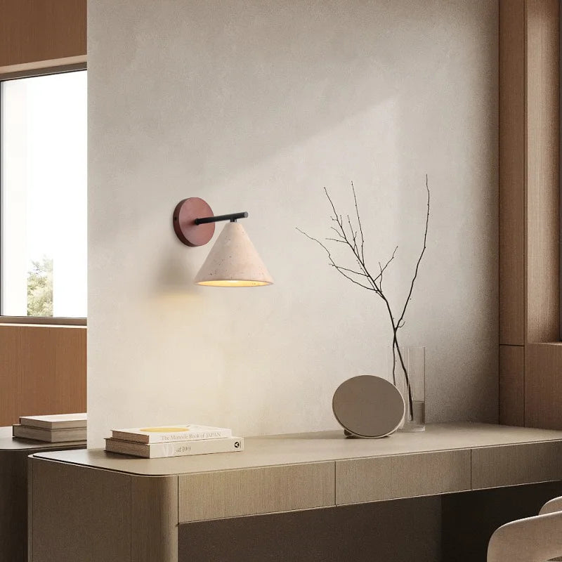 applique murale en pierre naturelle led décorative d'intérieur - vue 4 sur 7