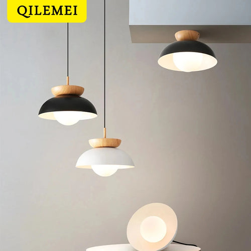 Plafond moderne à LEDs lumière minimaliste en bois lampe suspendue pour allée balcon vestiaire intérieur décor à la maison luminaire Lustre