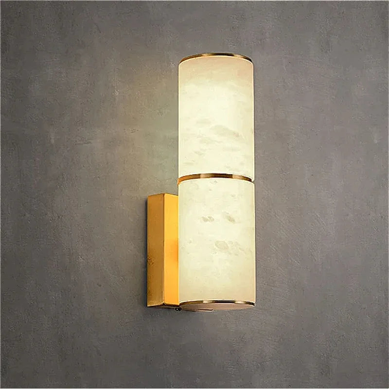 applique murale décorative en marbre et laiton moderne - vue 4 sur 9