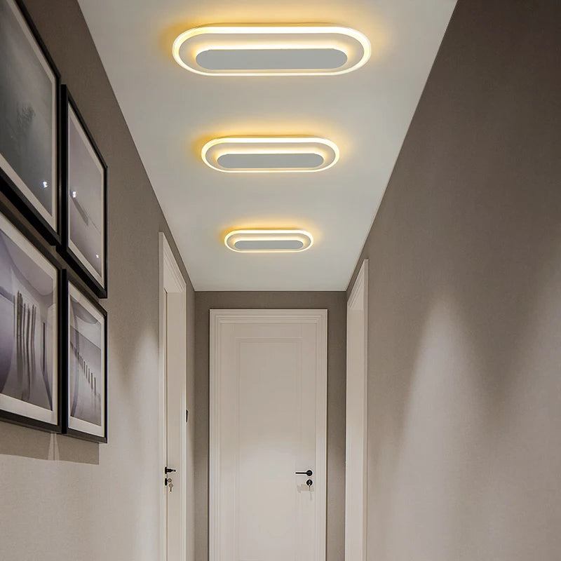 Longue bande Led allée couloir lustres moderne minimaliste minimaliste entrée porche lumière nordique créatif vestiaire plafonnier