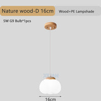 Lustre en bois naturel avec forme coton