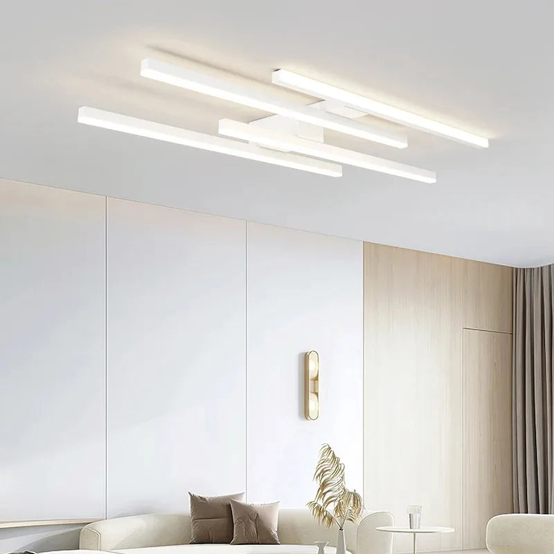 plafonnier design moderne en fer noir pour intérieur - vue 4 sur 14