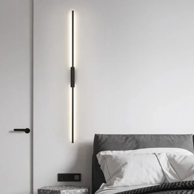 applique murale led moderne longue maison salon monté canapé