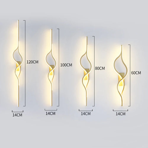 Modern Living Room Long Wall Lights with Anlter Design Gold Black TV Background Decorative Wall Lamp for Bedroom Remote Control - vue 7 sur 23